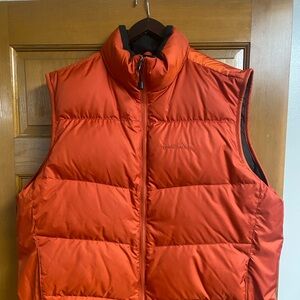 Eddie Bauer 700 weight goose down vest, orange XL